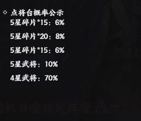 1912yx《九州群将录》概率公示